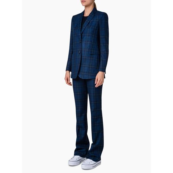 Akris Glenn Cotton-Silk Plaid Blazer Size 10 MSRP $3,990 - Picture 2 of 15